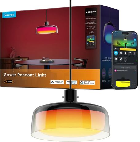 Govee Lampe suspendue pour  lot RGBIC   3 couches, Matter, 1300lm 2700 6500K