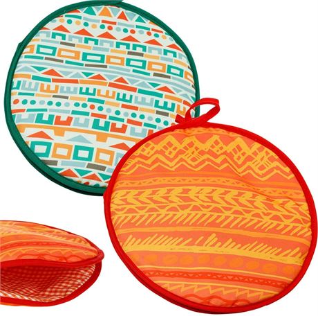 Microwave Tortilla Warmer Pouch 2-Pack 12" for Corn Flour Tortillas