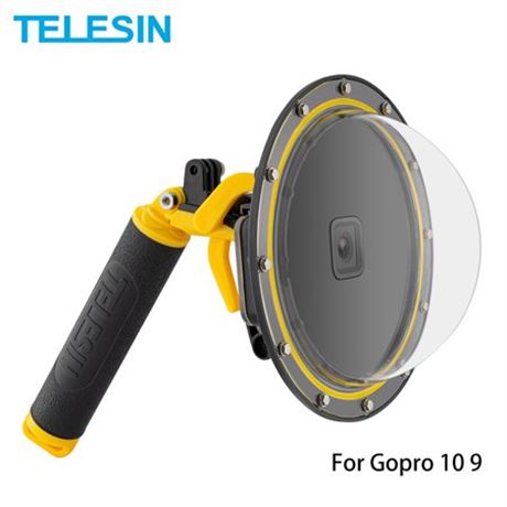 TELESIN Dome Port for GoPro Hero 10 Hero 9 Black Underwater Dive Case
