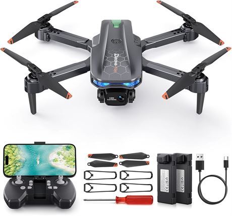 T29 Drone with Camera - Foldable 1080P RC Quadcopter, 2 Batteries