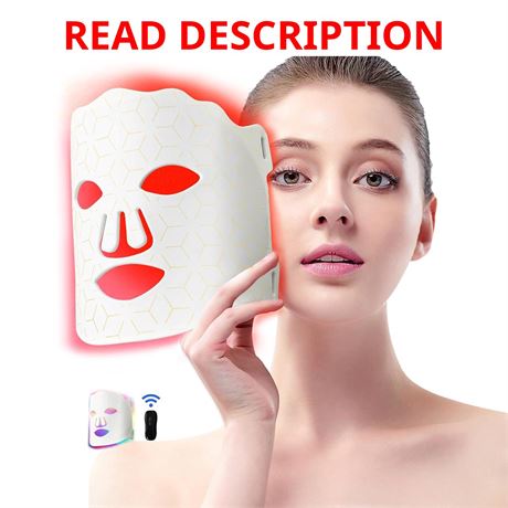 Red Light Therapy Mask for Face, 7-Color Rejuvenation, 400 LEDs, 850nm IR