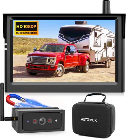 AUTO-VOX Wireless Magnetic Backup Camera, HD 1080p, Portable, Easy Install