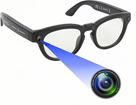 Camera Glasses, HD Smart Video Sunglasses with Live Recording & Translate