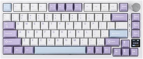 EPOMAKER Ajazz AK820 Clavier m canique 75% avec  cran TFT, 3 modes, RVB