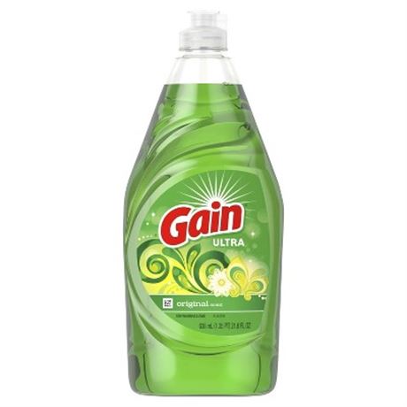 Gain Ultra Dishwashing Liquid, Original Scent, 21.6 fl oz