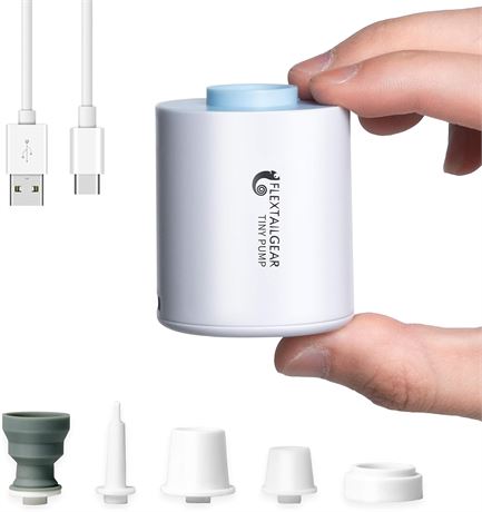 FLEXTAILGEAR Mini Air Pump, Portable 1300mAh USB Rechargeable Inflator