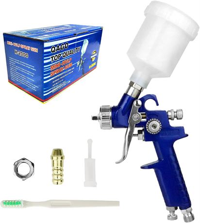 HVLP Spray Gun 1.0mm Tip, Gravity Feed Paint Gun for Car, Wall, Furniture