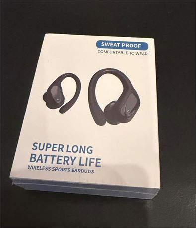 Wireless Sports Earbuds with Long Battery Life, Sweatproof, Noise Reduction, Mic
