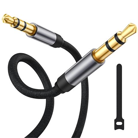 Deeyaple 3.5mm Aux Cable, 1M/3.3ft, Beats/iPhone/iPad Compatible, Black