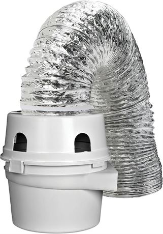 Dundas Jafine TDIDVKZW Indoor Dryer Vent Kit, 4" x 5' Aluminum Duct