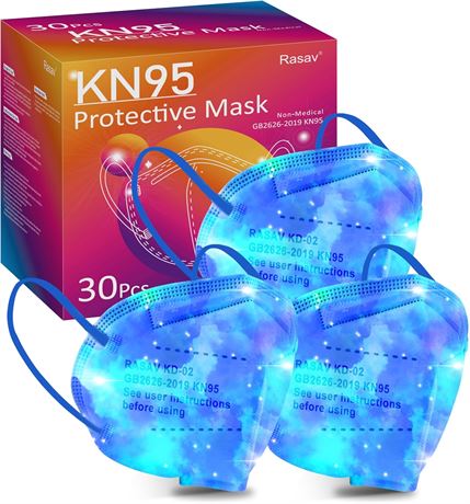 KN95 Face Masks – 5-Layer, Multicolored, Cup Design