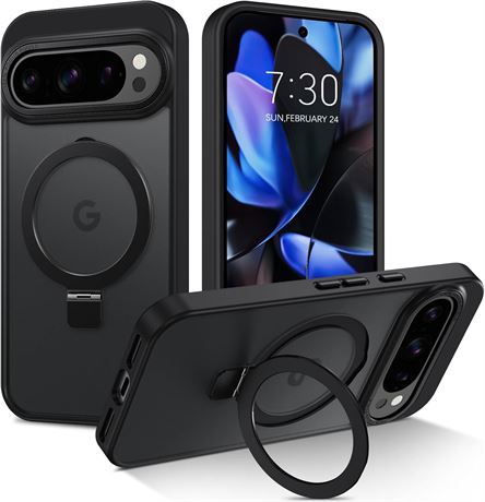 Coque DUEDUE Pixel 9/9 Pro Magnétique MagSafe Support Anneau Noir