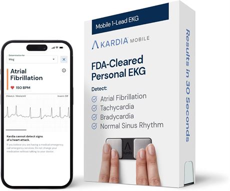 AliveCor KardiaMobile ECG Monitor, Personal ECG, Detect AFib at Home