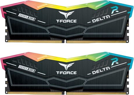 TEAMGROUP T-Force Delta DDR5 6000MHz 32GB (2x16GB) Desktop RAM, Black