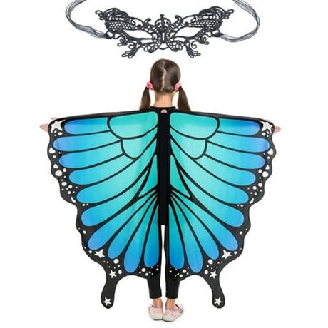 Magifire Bluish Green Butterfly Wings Costume for Girls