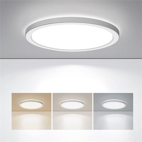 BLNAN Flush Mount Ceiling Light 9in, 18W, 3000K/4000K/5000K, Non-dimmable