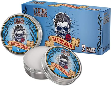 Viking Revolution Tattoo Aftercare Balm (2x2Oz / 2x57g)   Natural Cream