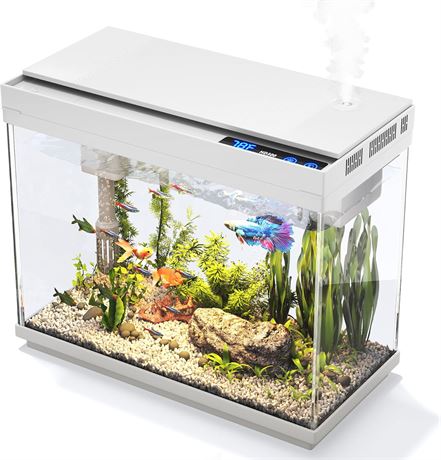 Vehipa aquarium 8L avec humidificateur, pompe silencieuse 3-en-1.