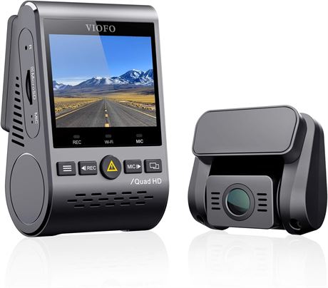 VIOFO 2K 60fps +1080P 30fps Dual Dash Cam WiFi GPS Parking Mode Emergency Save