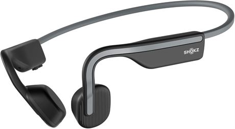 Shokz OpenMove Bone Conduction Bluetooth Headphones, Sweatproof, Grey