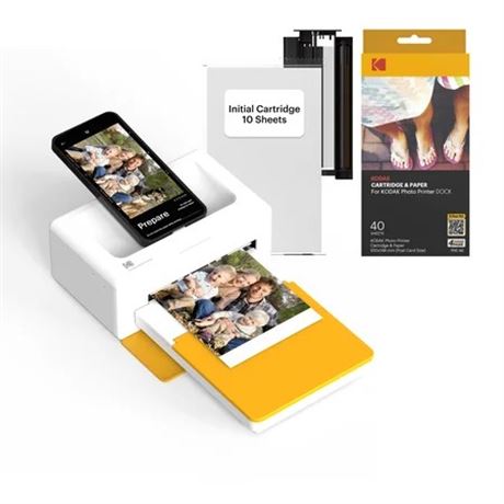 Kodak Dock Plus imprimante photo 4PASS 4x6 avec 50 feuilles