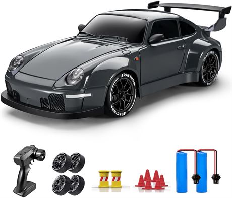 ACAMMZAR Voiture RC Drift 1:24 4WD LED 20 km/h, 2 Batteries