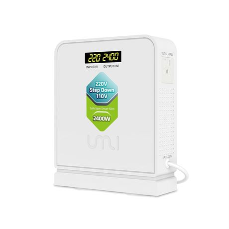 UMI 2400W Step Down 220V to 110V Voltage Converter, Heavy Duty Auto Mode