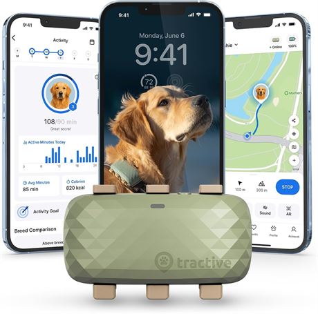 Tractive XL Smart Dog GPS Tracker with Virtual Fence & Vital Monitoring