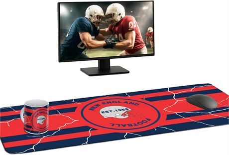 Tasse Fan de Football + Tapis Souris XXL Cadeau Fan Sport Patriot