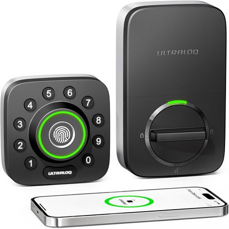ULTRALOQ U-Bolt Pro Smart Lock, 6-in-1 Keyless Entry, Bluetooth, Biometric