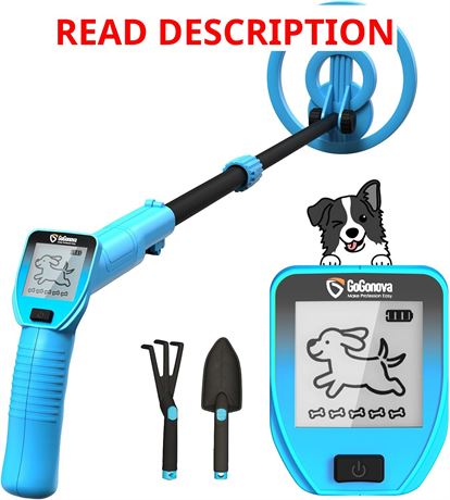 GoGonova Metal Detector Adjustable 27.5 37.8 LED Display 6.8in Coil Blue