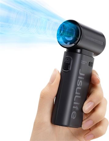 Ventilateur JISULIFE Life9 portable 5000mAh 5 vitesses - Noir