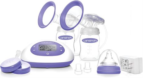 Lansinoh Signature Pro Double Electric Breast Pump with LCD Screen, 3 Modes