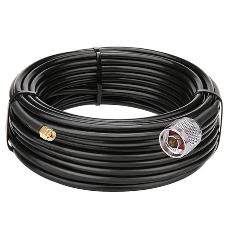 MOOKEERF SMA to N Cable 25ft, Low-Loss N Male to SMA Male Cable KMR240