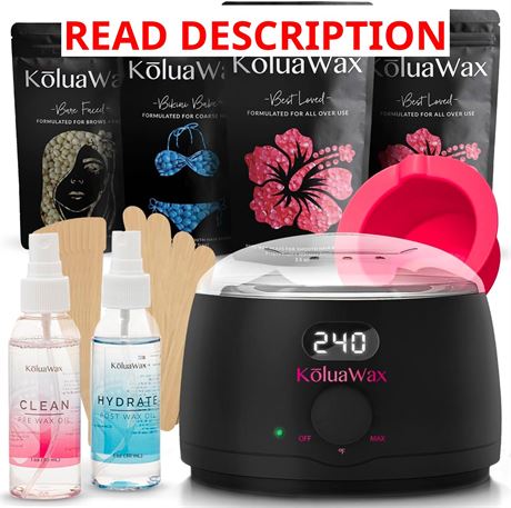 Kit Épilation KoluaWax Premium Waxing Machine 4 Cires Femme