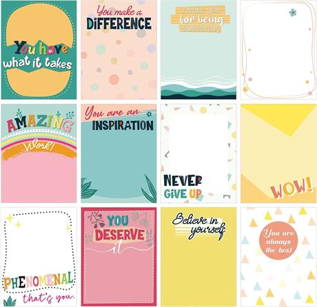 Blocs-notes adhésifs inspirants enseignants lot de 12