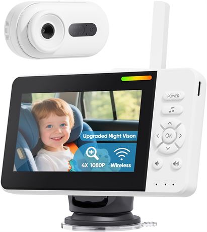Wireless Baby Camera with 1080P HD, Auto Night Vision, 360  Adjustment