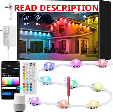 Luminaires ext rieurs WiFi DIY, LED goutti re RGB+IC 30,5 m IP68, Alexa