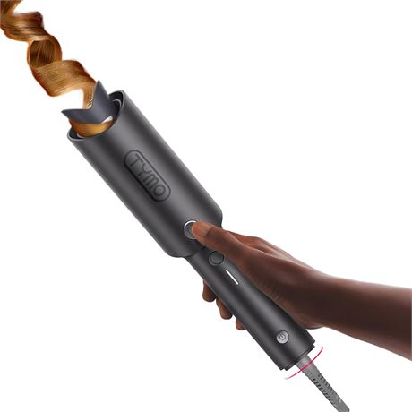 TYMO Automatic Rotating Curling Iron - CURLPRO Wand, Portable 1  in, Gray