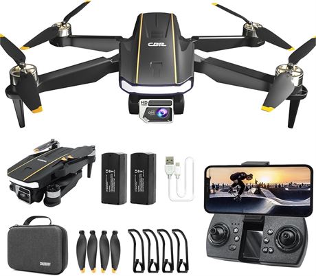 CHUBORY A68 WiFi FPV Drone with 2K HD Camera, Auto Hover, 3D Flips color blue