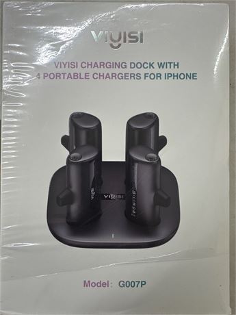Portable Charger Station USB C 5000mAh, 4 Pcs Fast Charging Power Bank