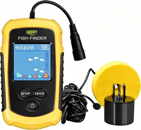 LUCKY Kayak Portable Depth Finder Castable Fishfinder LCD FFC1108