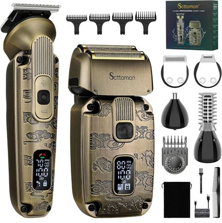 Rasoir Électrique Homme Scttomon Tondeuse Étanche Sans Fil Tête Chauve