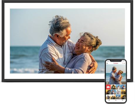 Cadre photo numérique 15,6" Frameo WiFi 32 Go écran IPS