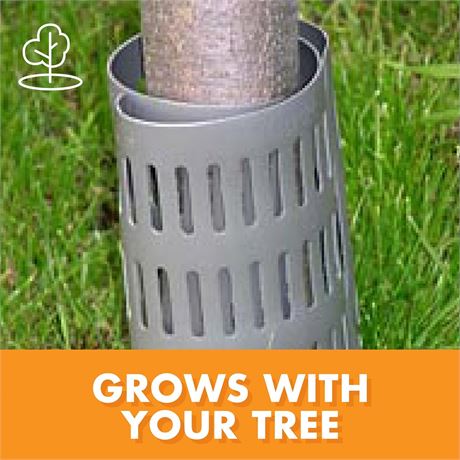 Dimex EasyFlex Plastic Tree Trunk Protectors, Grey, Pack of 12 (1131-12C)