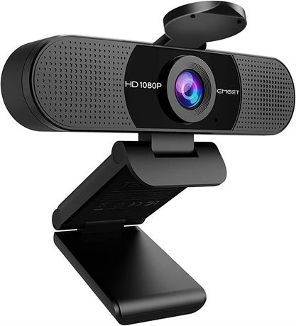 EMEET C960 1080P Webcam with Dual Mics for Zoom Teams YouTube PC Laptop