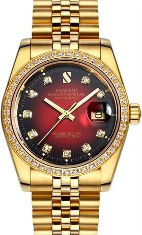Gosasa Men's Gold Stainless Steel Automatic Mechanical Watch