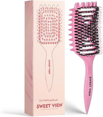 Brosse Cheveux Bouclés SWEET VIEW Rose Volume