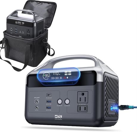 Portable Power Station 300W, 192Wh LiFePO4 Solar Generator with AC Outlets