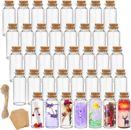 Lot 70 Bouteilles Verre 30ml Liège DIY Étiquettes